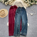 Women's Vintage Washed High Waisted Wide Leg Jeans | Canada