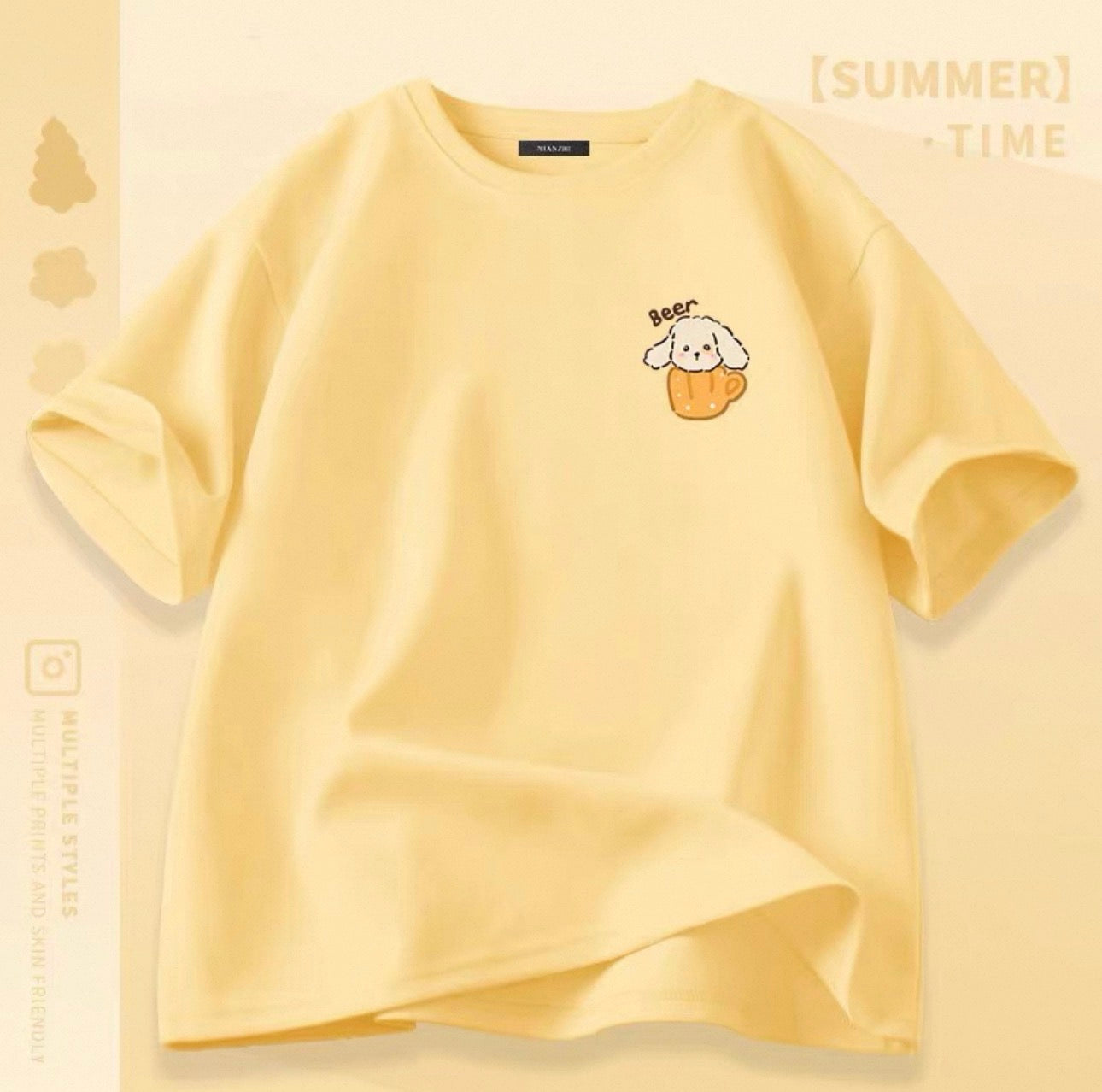 Women's Cute Cat Graphic Tees Canada | Kawaii Cotton Blend T-Shirts