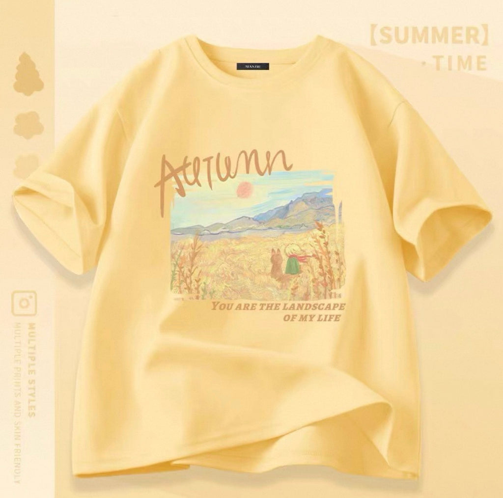 Women's Cute Cat Graphic Tees Canada | Kawaii Cotton Blend T-Shirts