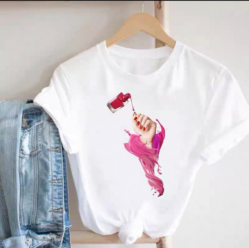 Graphic Tees for Women Canada | Lash & Beauty Print T-Shirts