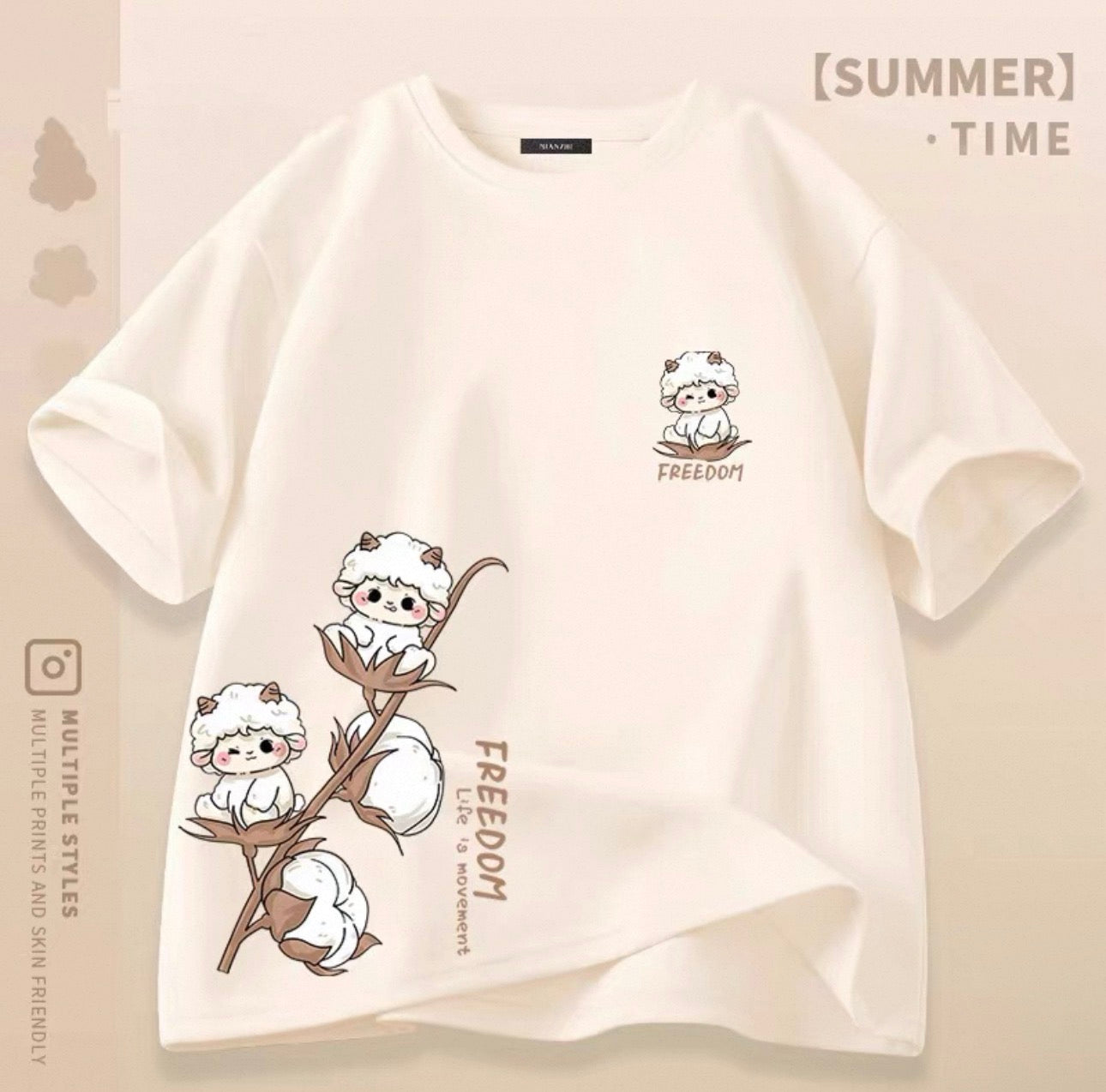 Women's Cute Cat Graphic Tees Canada | Kawaii Cotton Blend T-Shirts