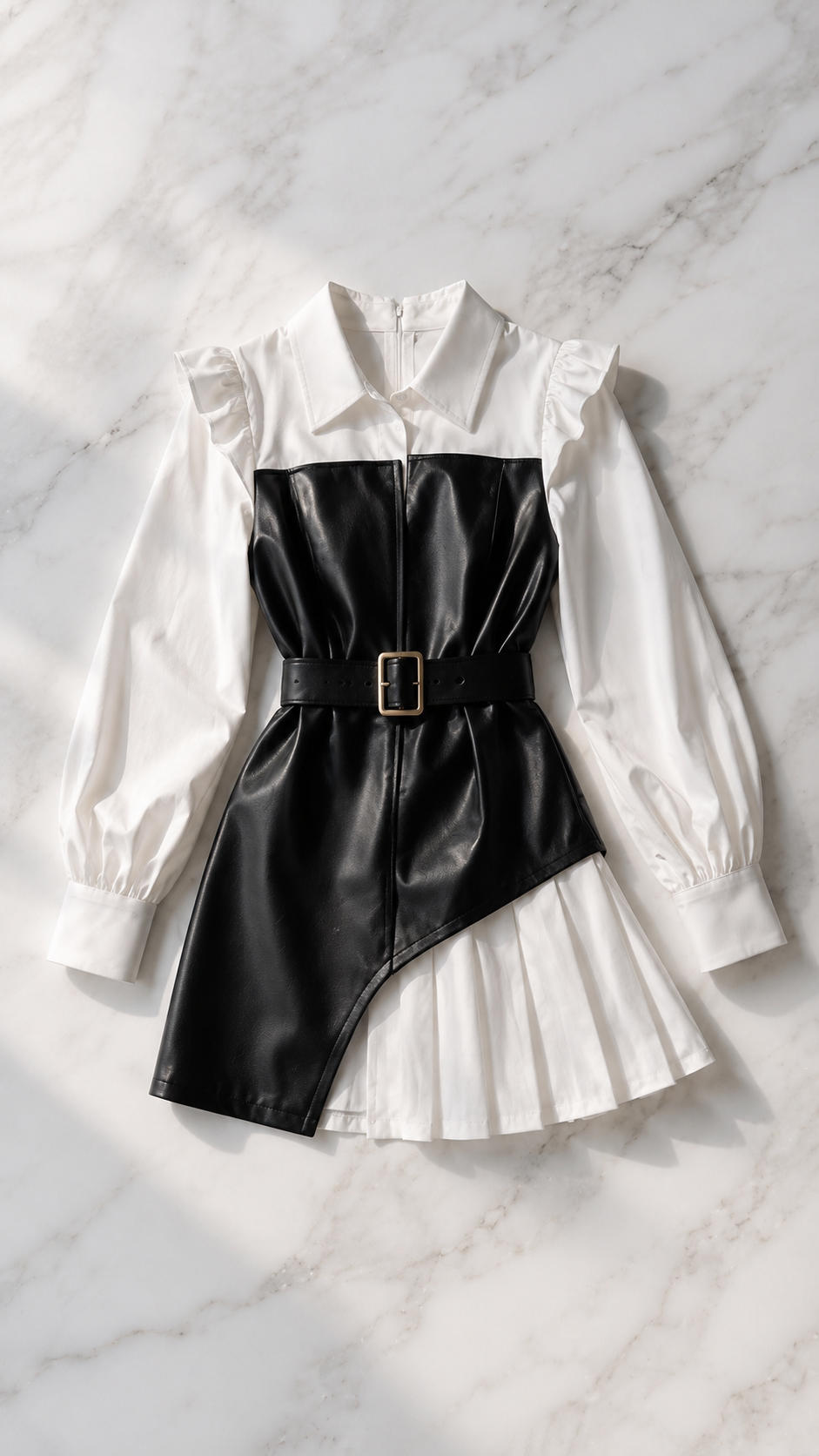 Women's French-Style Leather Corset Mini Dress Canada | Parcel Theory
