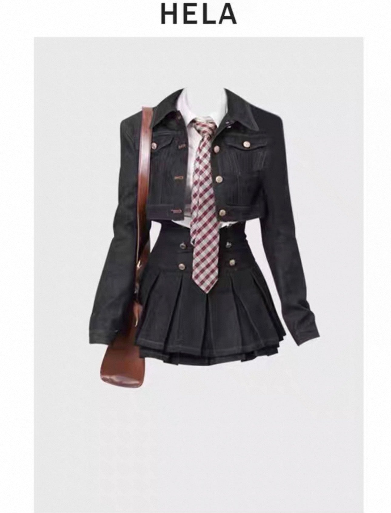 Design Shirt Top Spring Women's Pleated Skirt Set