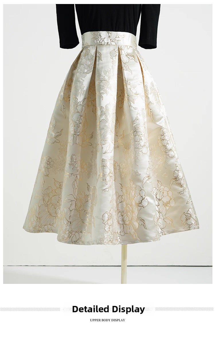 White lace skirt on a white background