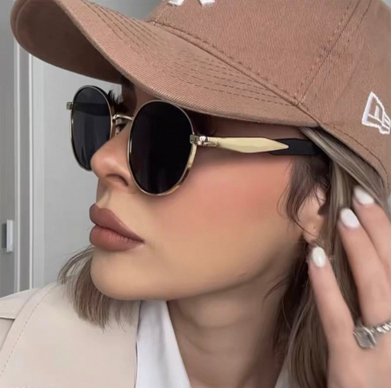 Round Frame Sunglasses for Women, Retro European and American Style, Round Frame Sunglasses for Men, Street Style Trendy Glasses ins - main