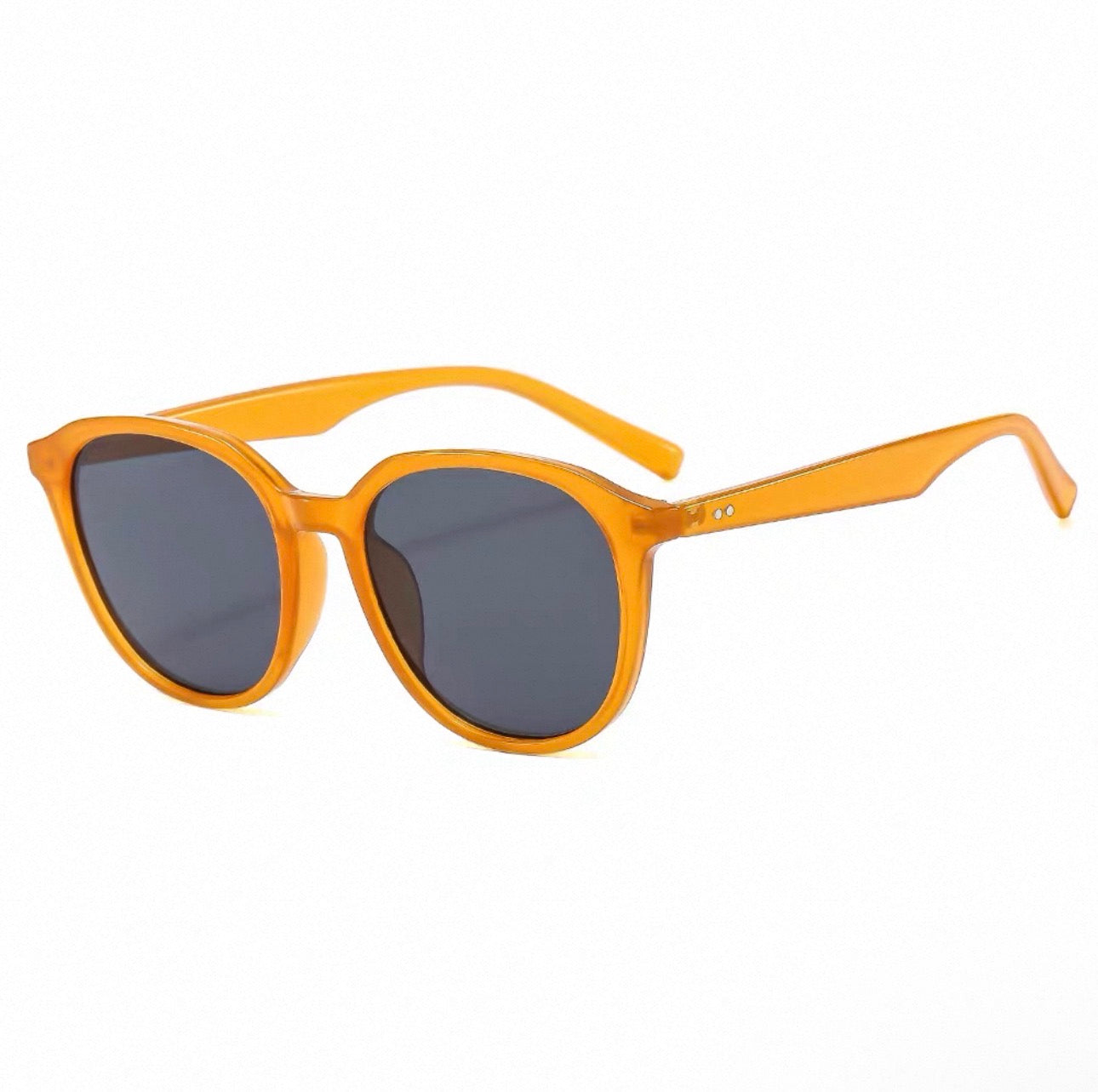 Sunglasses for Women, UV Protection, Suitable for Square and Round Faces, White Frame, High-End Glasses - orange